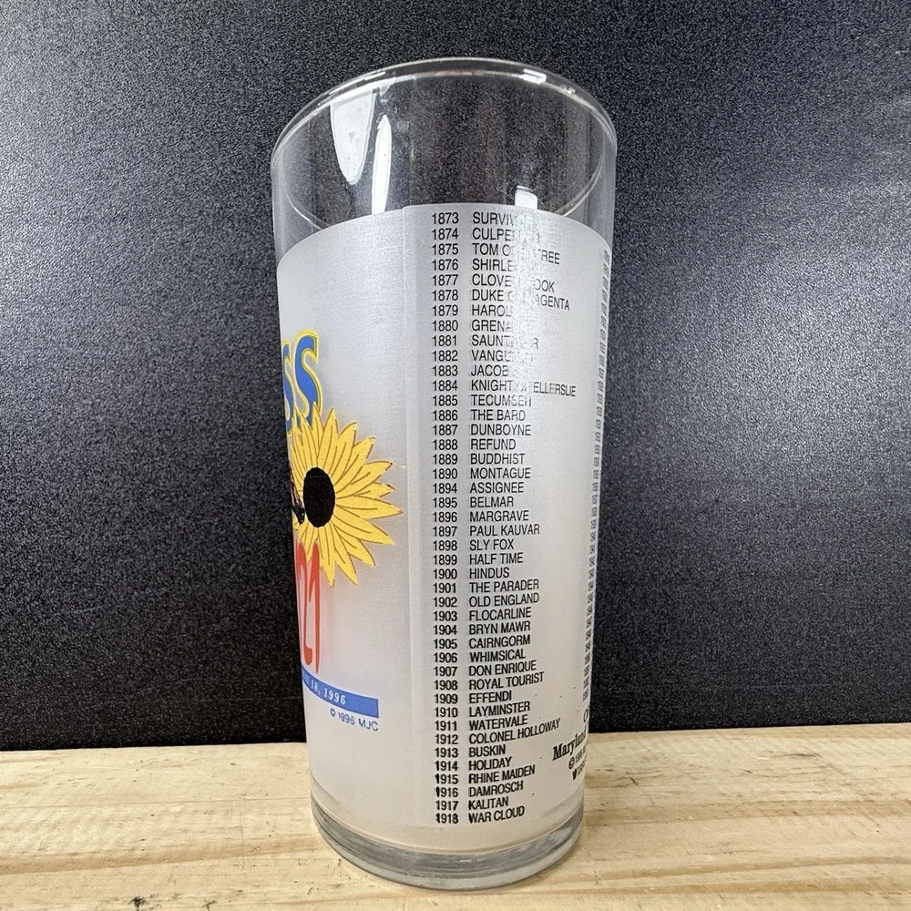 Preakness 121 Pimlico Baltimore, MD 1996 Horse Racing‎ Souvenir Glass